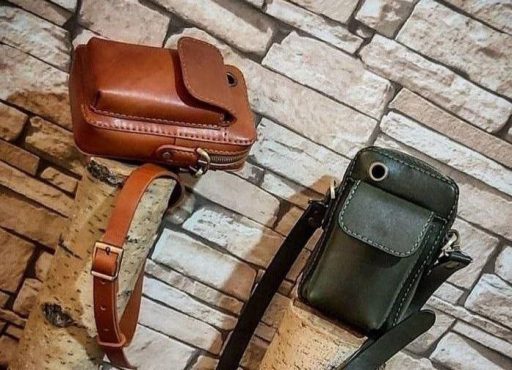 الگو کیف دوشی چرمی مردانه طرح 6