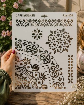 طرح آماده برش شابلون استنسیل مدل Ros-106