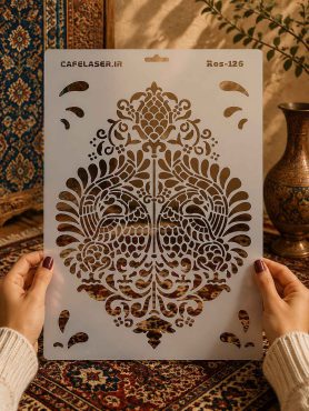 طرح آماده برش شابلون استنسیل مدل Ros-126